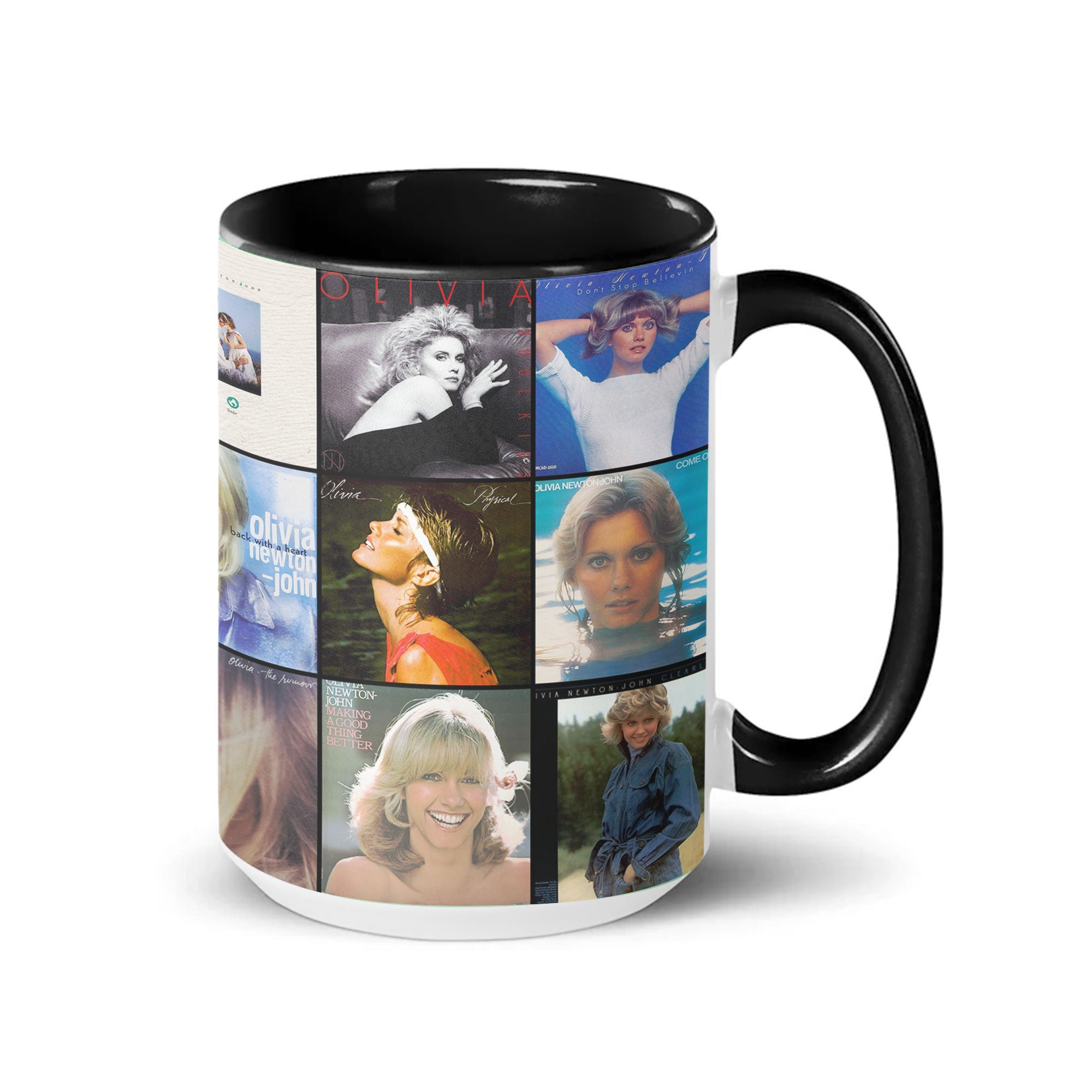 Olivia Newton-John Accent Mug Classic Album Cover Collage Gift