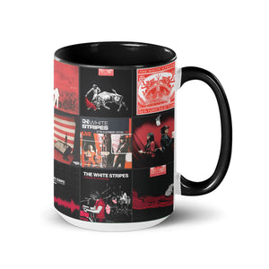 The White Stripes Accent Mug Iconic Red & White Album Cover Collage