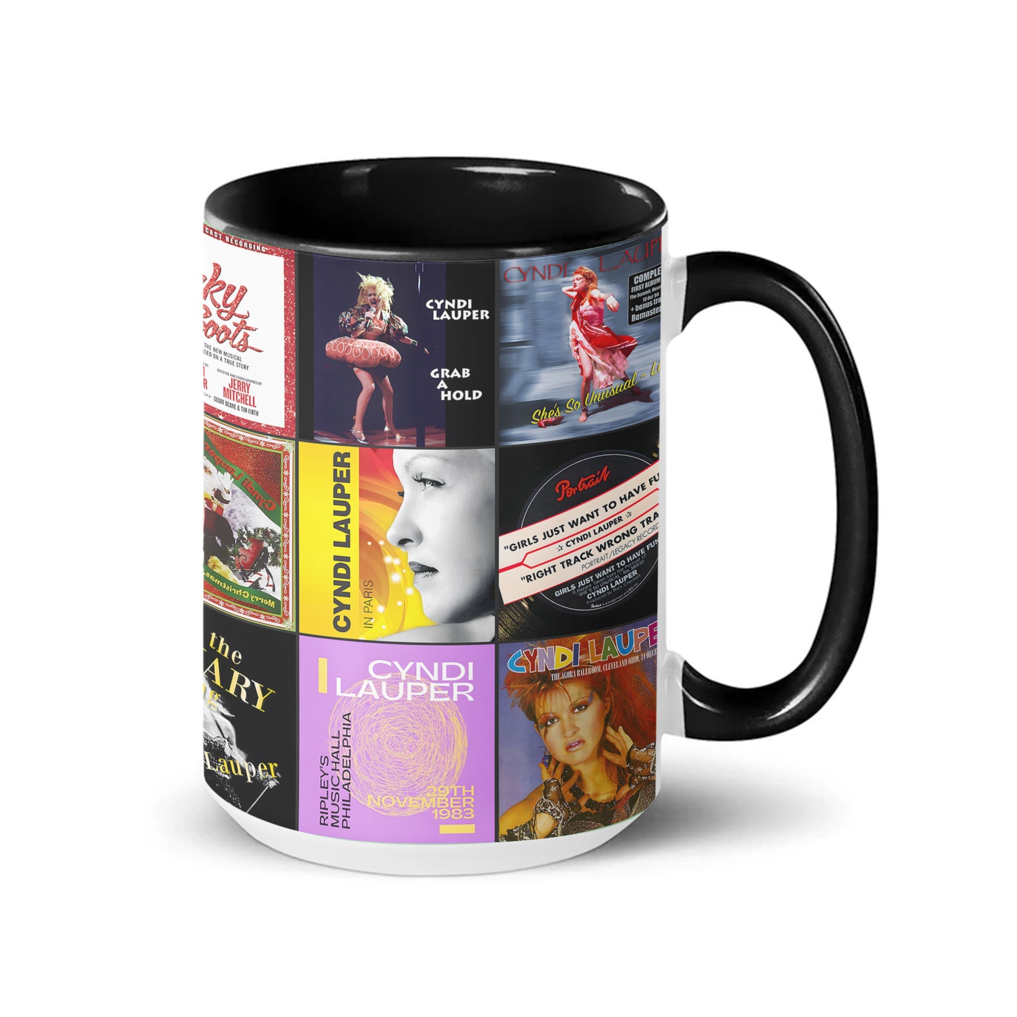 Cyndi Lauper Accent Mug Album Cover Collage Gift