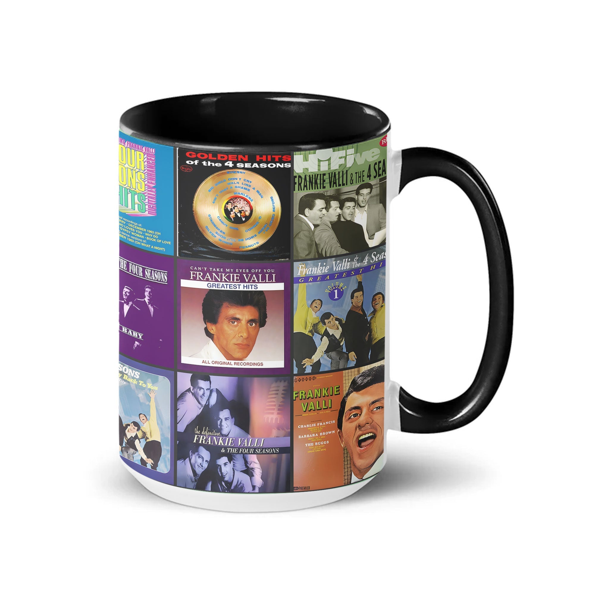 Frankie Valli & The Four Seasons Accent Mug Classic Album Cover Collage Gift for Music Lovers