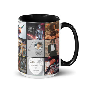 Michael Jackson Accent Mug Classic Album Cover Collage Gift for Music Lovers