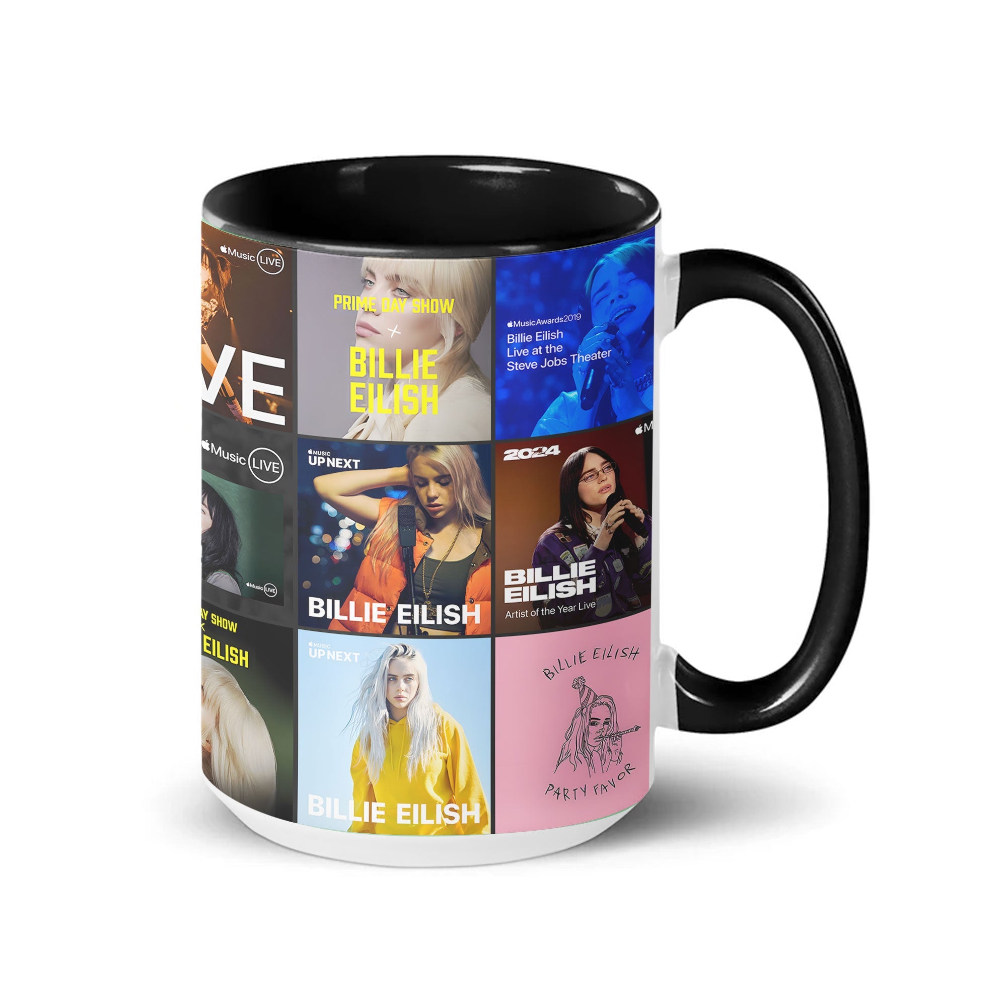 Billie Eilish Accent Mug Alt-Pop Album Art Collage Gift
