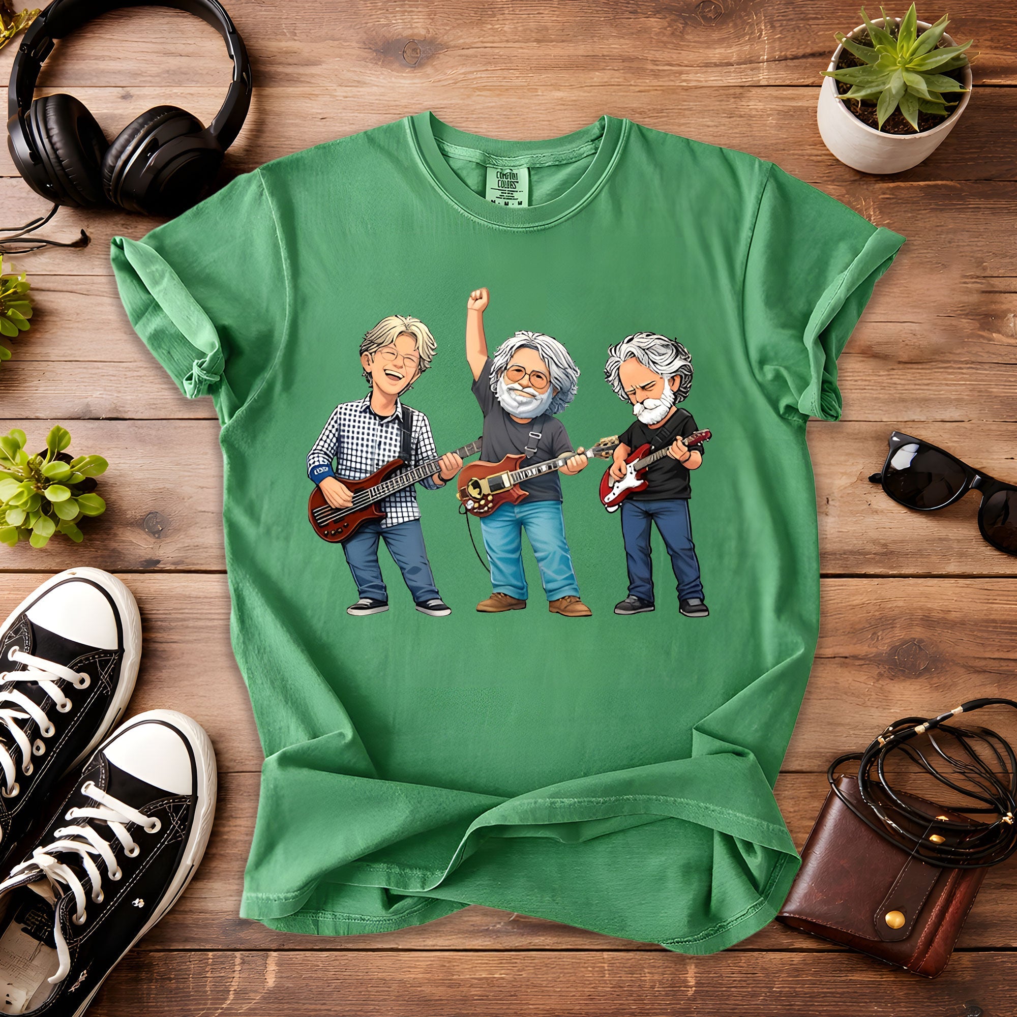 Grateful Dead Band Members Comfort Colors Tee Bob Weir Jerry Garcia Phil Lesh Tribute Classic Rock Jam Band Shirt