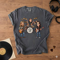Rush Inspired Caricature Comfort Tee Vintage Progressive Rock Band Shirt, Funny Music Fan Gift, Classic Rock T-Shirt