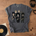 The Cure Inspired Caricature Comfort Tee, Gothic Rock Band Shirt, Dark Aesthetic T-Shirt, 80s Alternative Music Gift