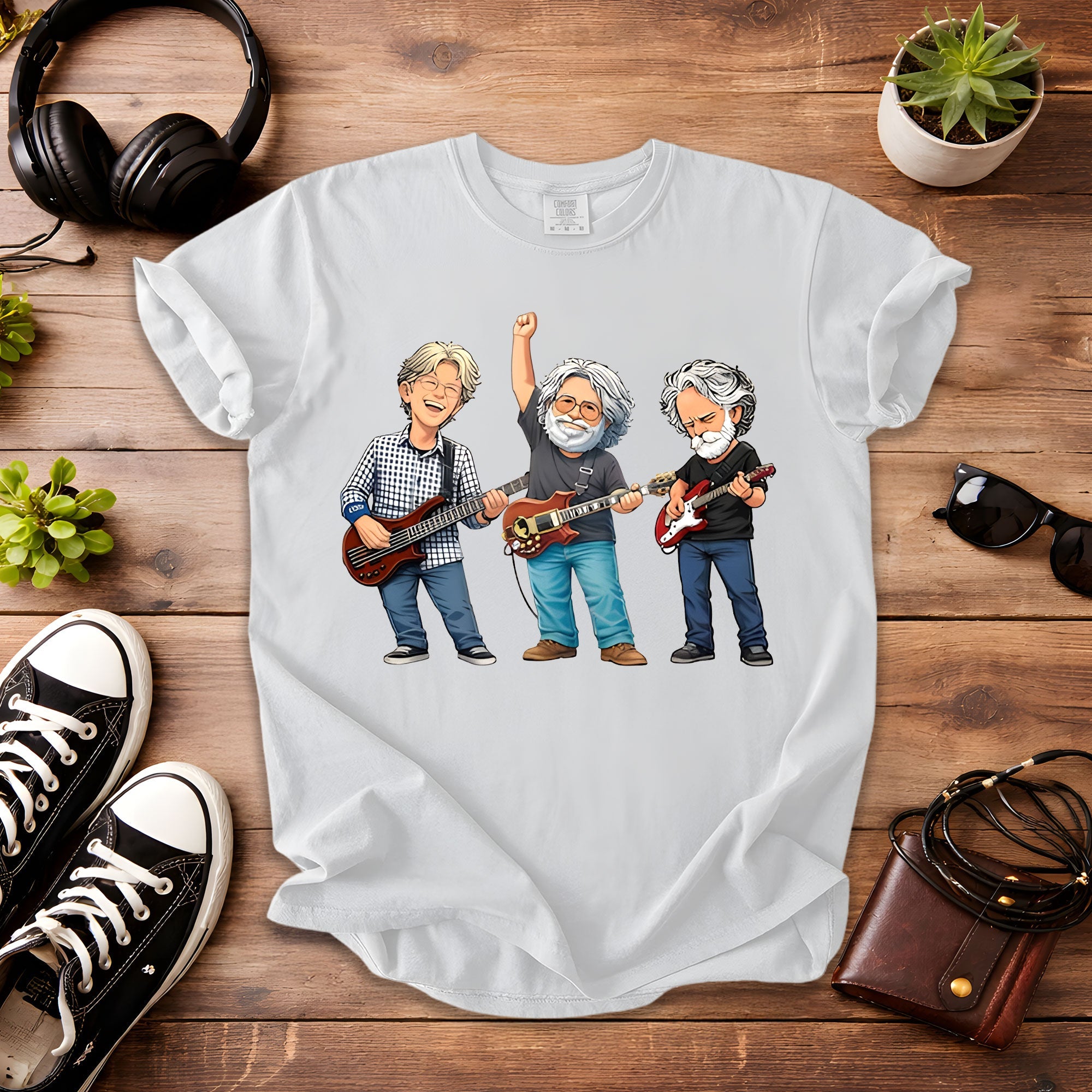Grateful Dead Band Members Comfort Colors Tee Bob Weir Jerry Garcia Phil Lesh Tribute Classic Rock Jam Band Shirt