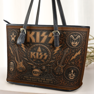 KISS Handbag, Tote Bag and Wallet Set - Vintage Embossed Purse Set Hard Rock Fan Gift