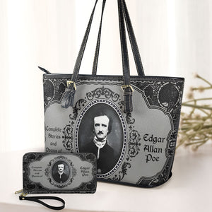 Edgar Allan Poe Gothic Leather Handbag Dark Poetry Inspired Purse