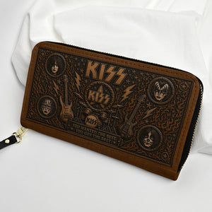 KISS Handbag, Tote Bag and Wallet Set - Vintage Embossed Purse Set Hard Rock Fan Gift