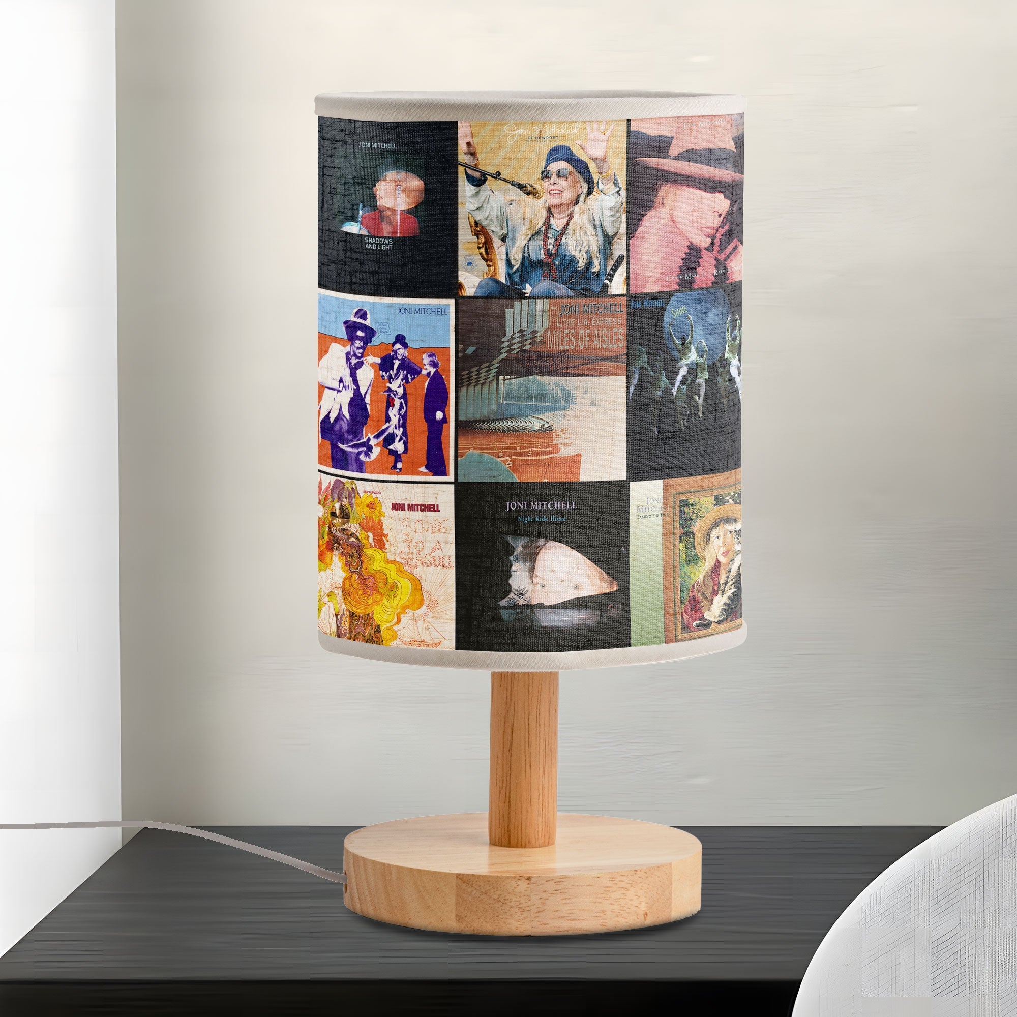 Joni Mitchell Fabric Lamp A Warm Glow of Folk-Art Nostalgia