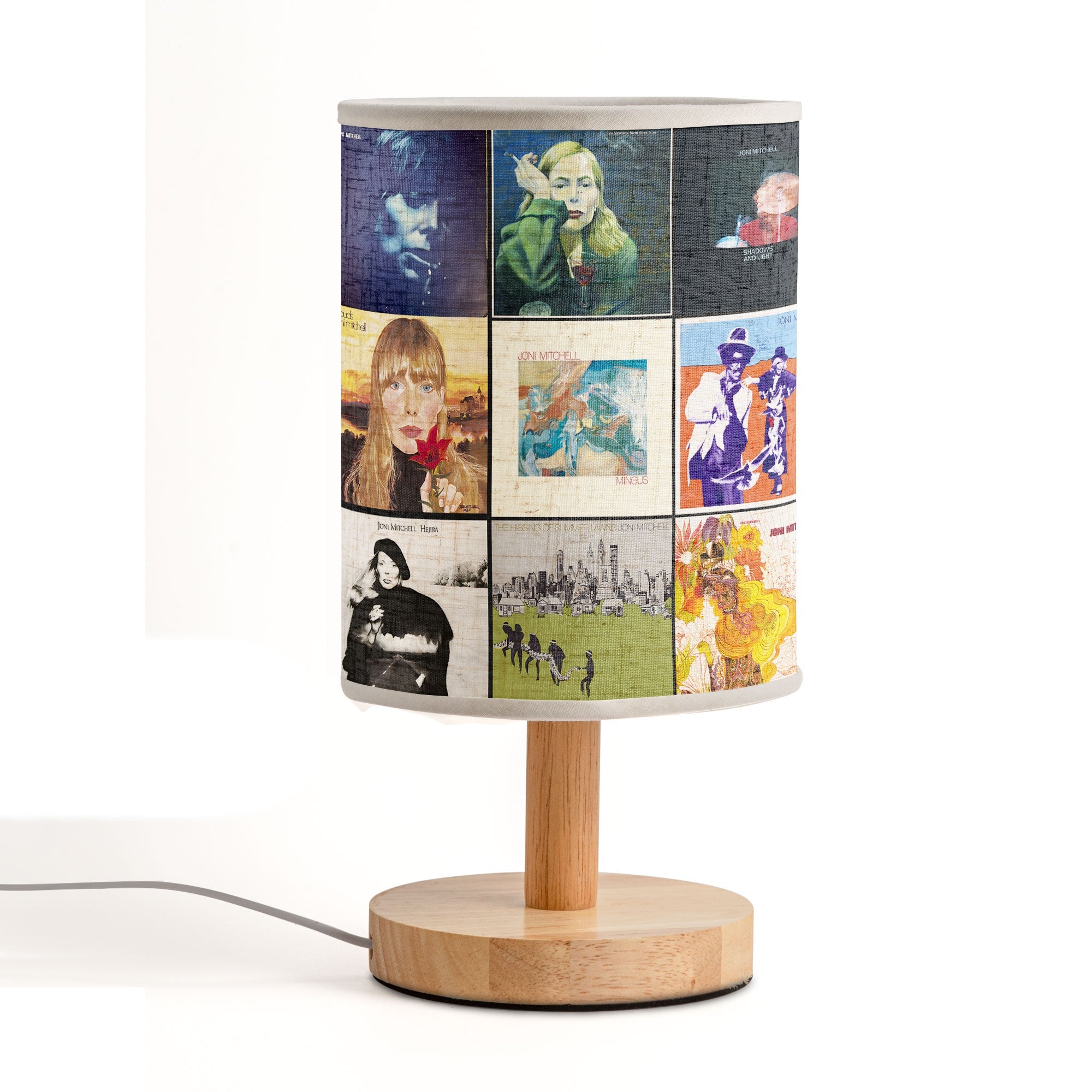 Joni Mitchell Fabric Lamp A Warm Glow of Folk-Art Nostalgia