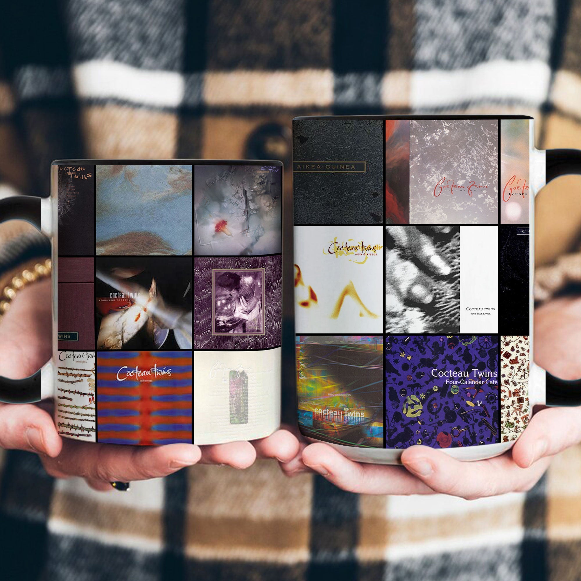 Cocteau Twins Accent Mug Classic Album Cover Collage Gift for Dream Pop Fans