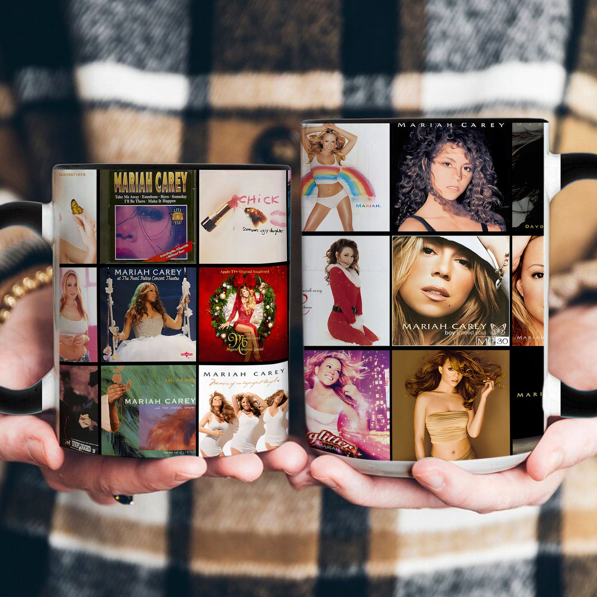 Mariah Carey Accent Mug Pop & R&B Diva Album Collage Gift