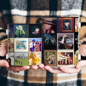 Joni Mitchell Accent Mug A Folk & Art-Pop Nostalgia Collage