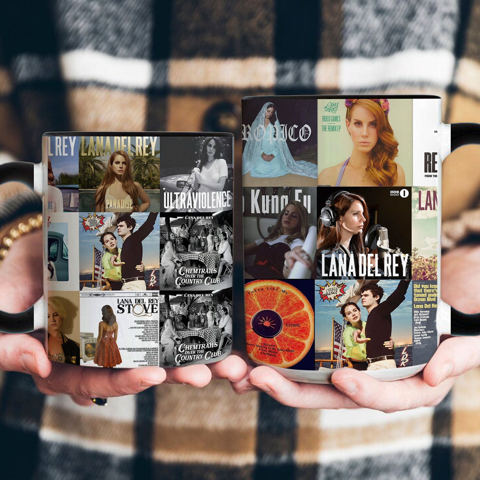 Lana Del Rey Accent Mug Classic Album Cover Collage Gift for Fans