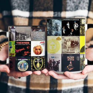 The Byrds Accent Mug Vintage Album Cover Collage for Classic Rock Fans