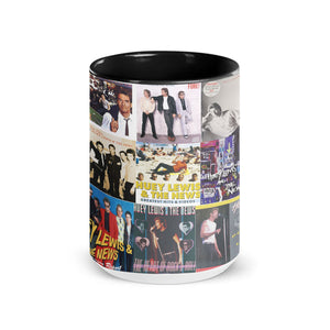 Huey Lewis & The News Accent Mug Classic Rock Hits Album Collage Gift