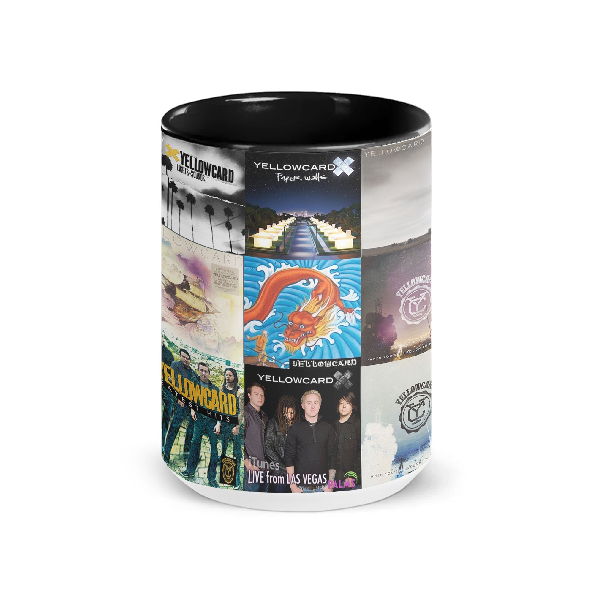 Yellowcard Accent Mug Classic Album Cover Collage Gift for Pop-Punk Fans