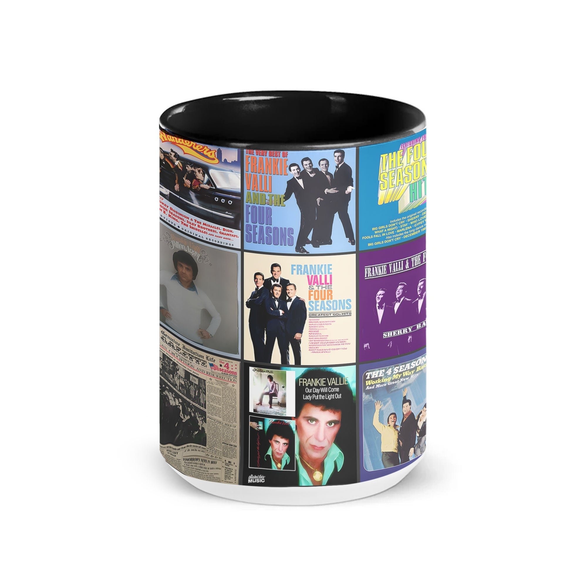 Frankie Valli & The Four Seasons Accent Mug Classic Album Cover Collage Gift for Music Lovers