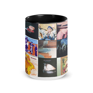 Joni Mitchell Accent Mug A Folk & Art-Pop Nostalgia Collage