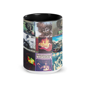 Jimi Hendrix Accent Mug Classic Album Cover Collage Gift for Music Fans