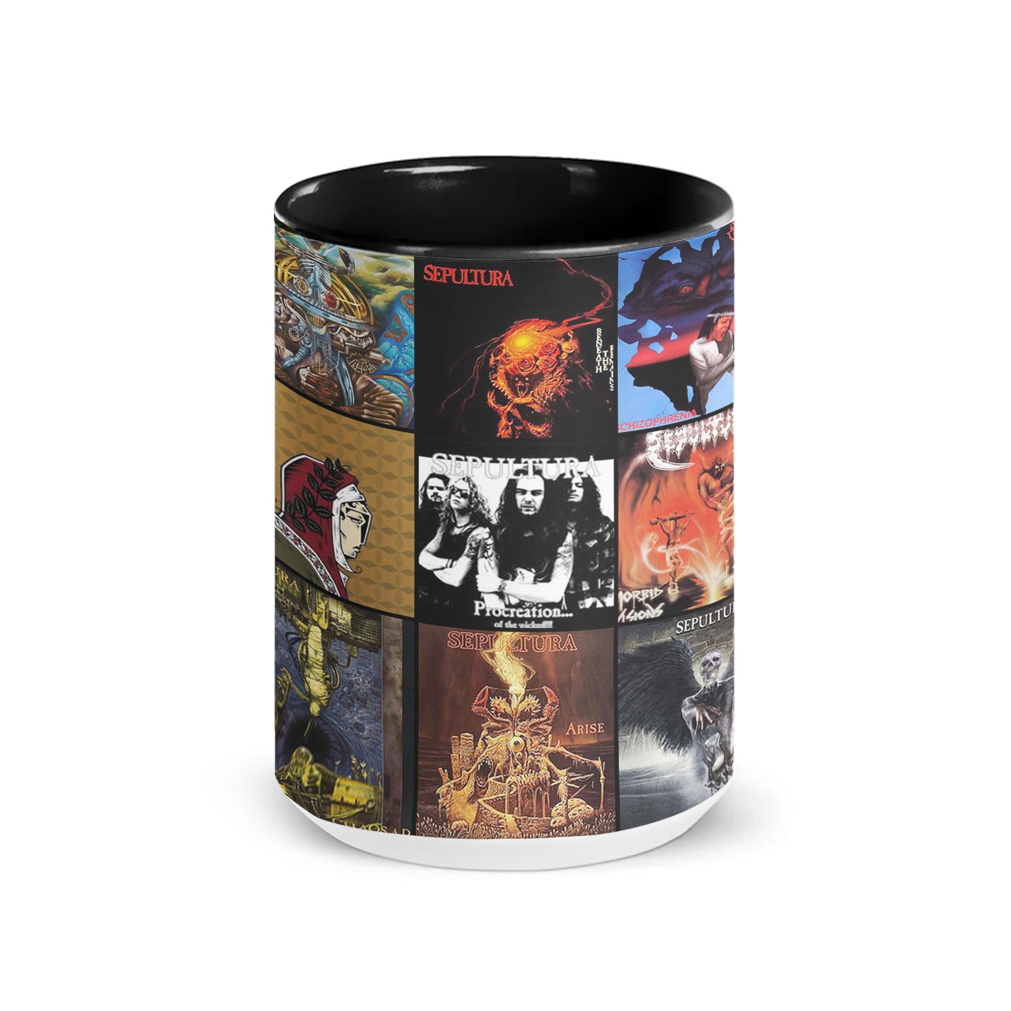 Sepultura Accent Mug Brazilian Metal Legends Album Collage Gift