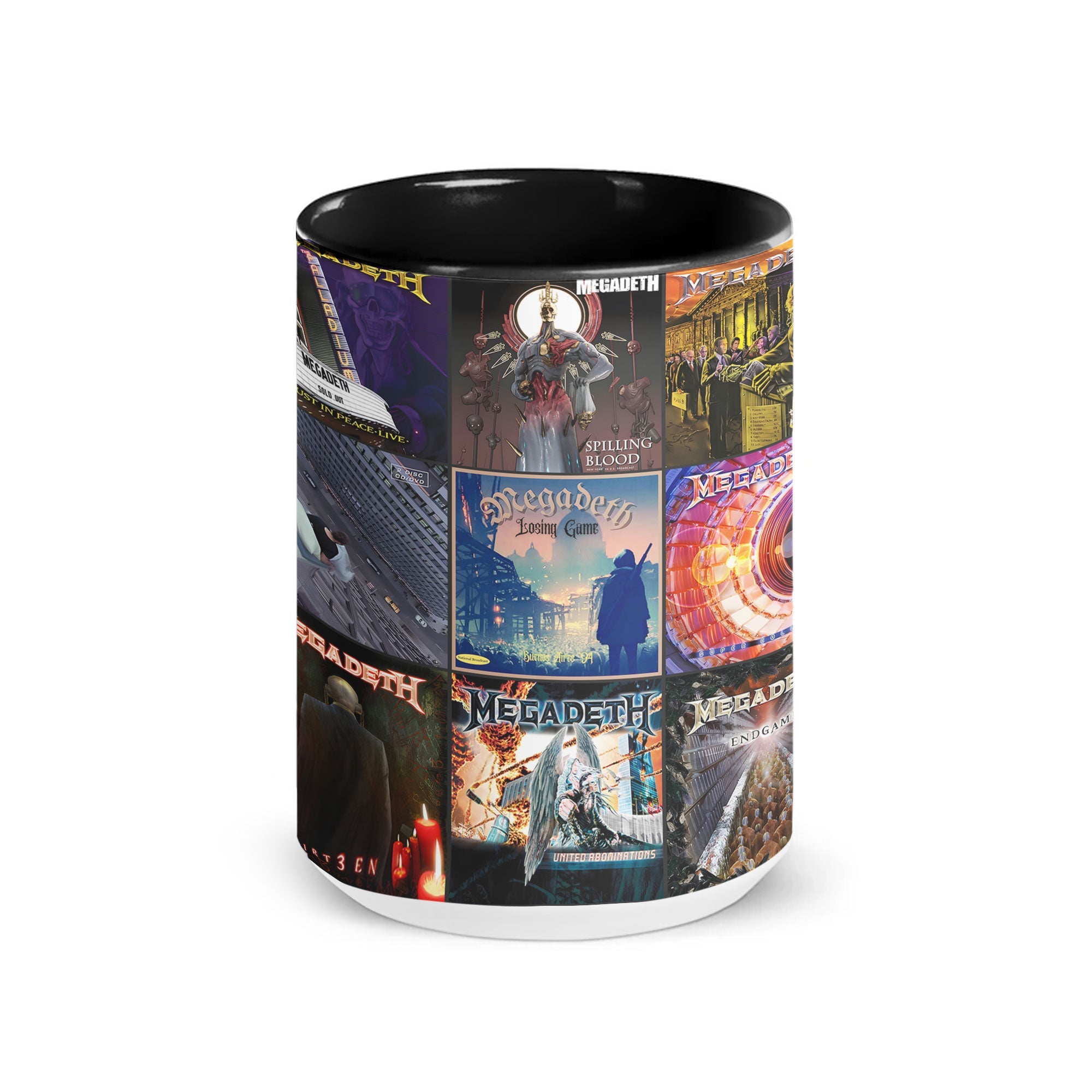 Megadeth Accent Mug Thrash Metal Titans Album Collage Gift