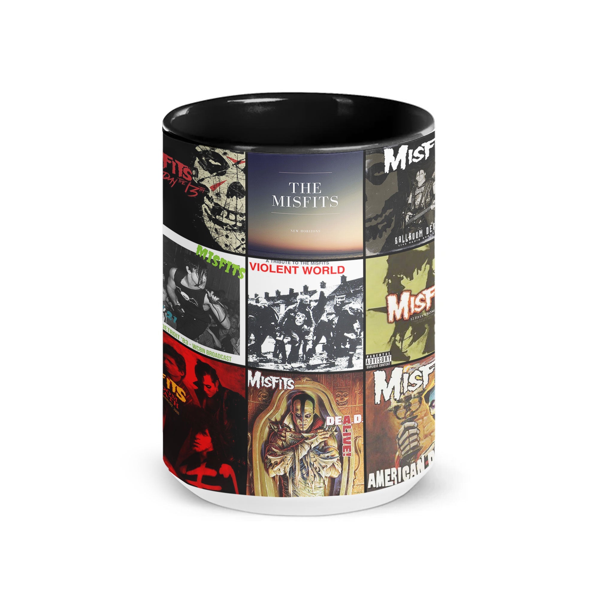 The Misfits Accent Mug Classic Album Cover Collage Gift for Punk Rock Fans