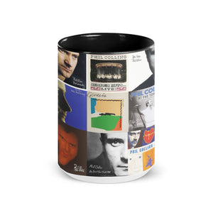 Phil Collins Accent Mug Timeless Pop & Rock Album Collage Gift