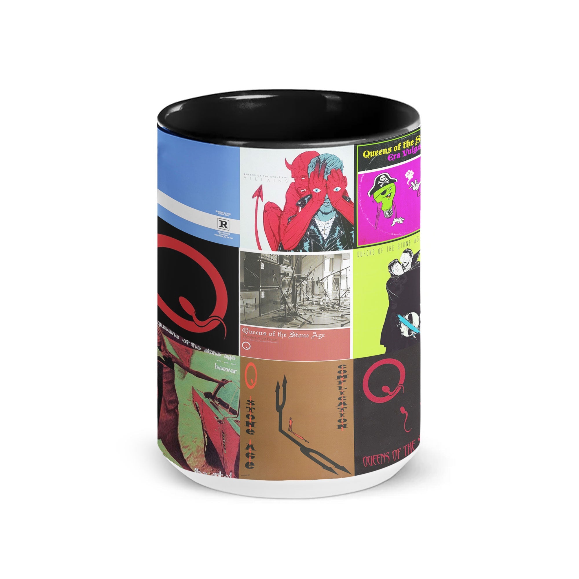 Queens of the Stone Age Accent Mug Classic Album Cover Collage Gift for Rock Fans