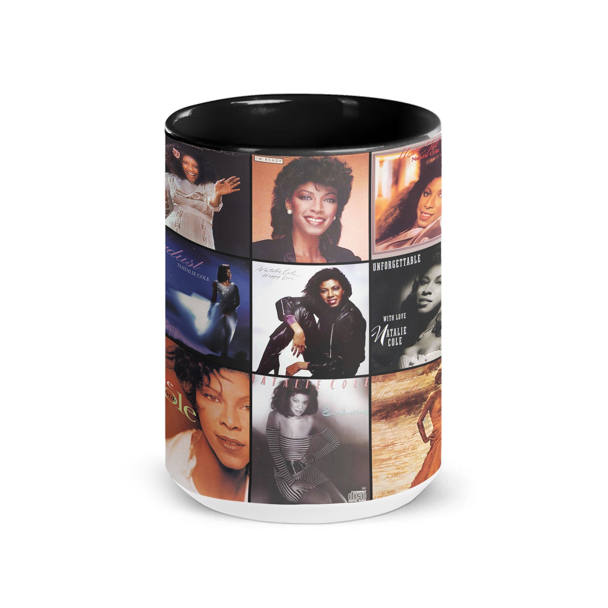 Natalie Cole Accent Mug Classic Album Cover Collage Gift for Music Fans