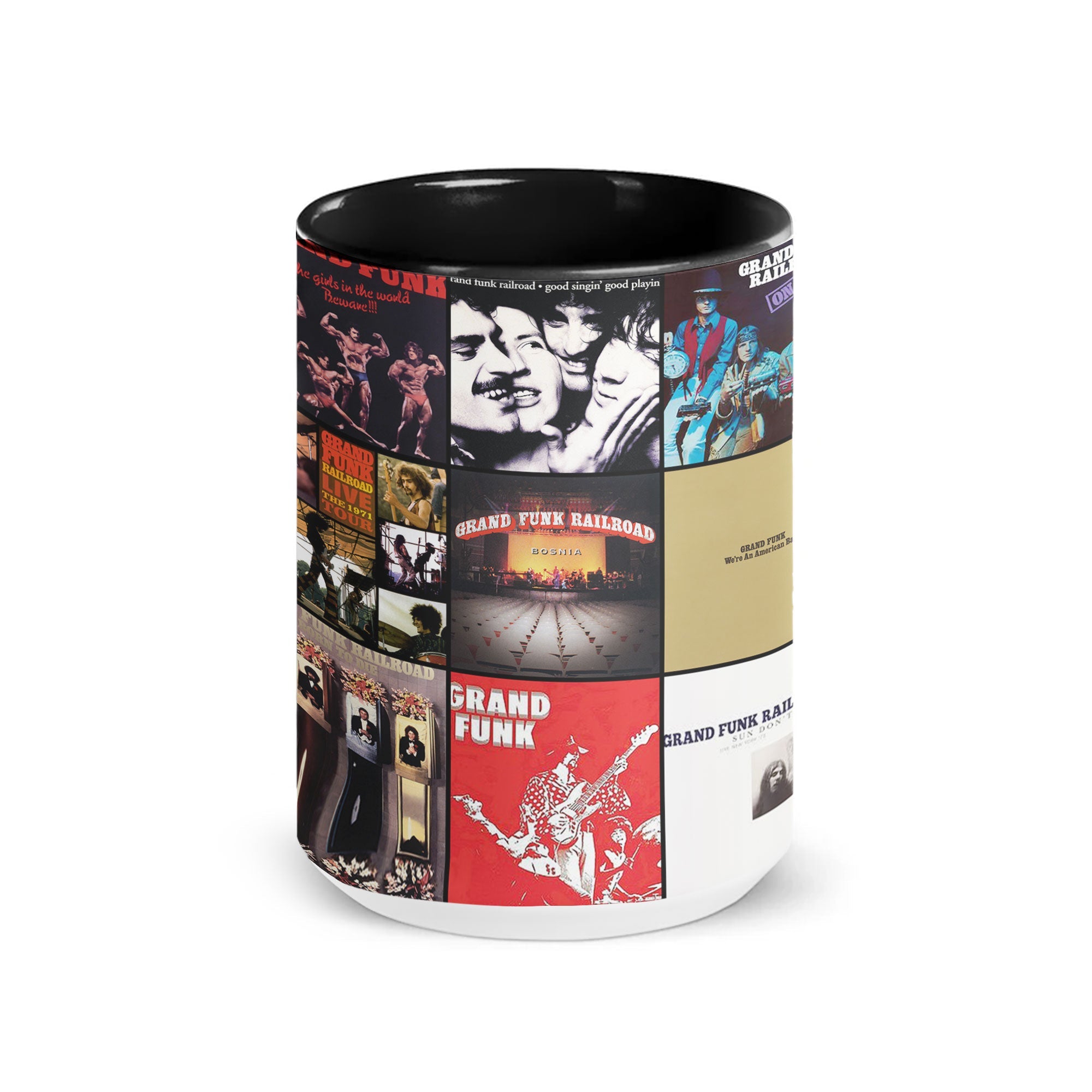 Grand Funk Railroad Accent Mug Classic Rock Album Collage Gift