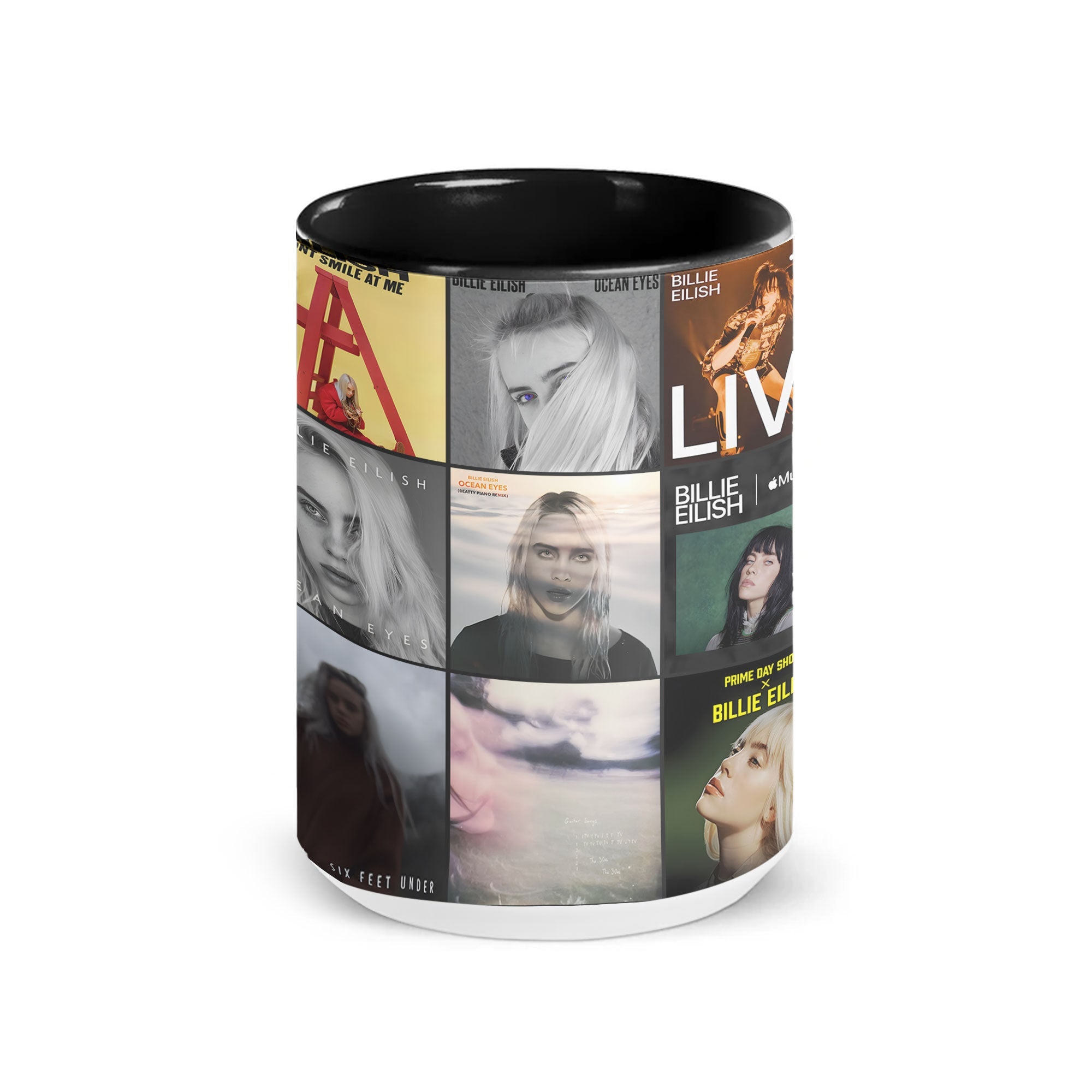 Billie Eilish Accent Mug Alt-Pop Album Art Collage Gift