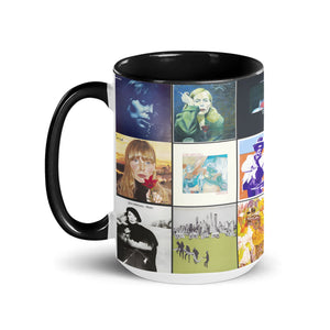 Joni Mitchell Accent Mug A Folk & Art-Pop Nostalgia Collage