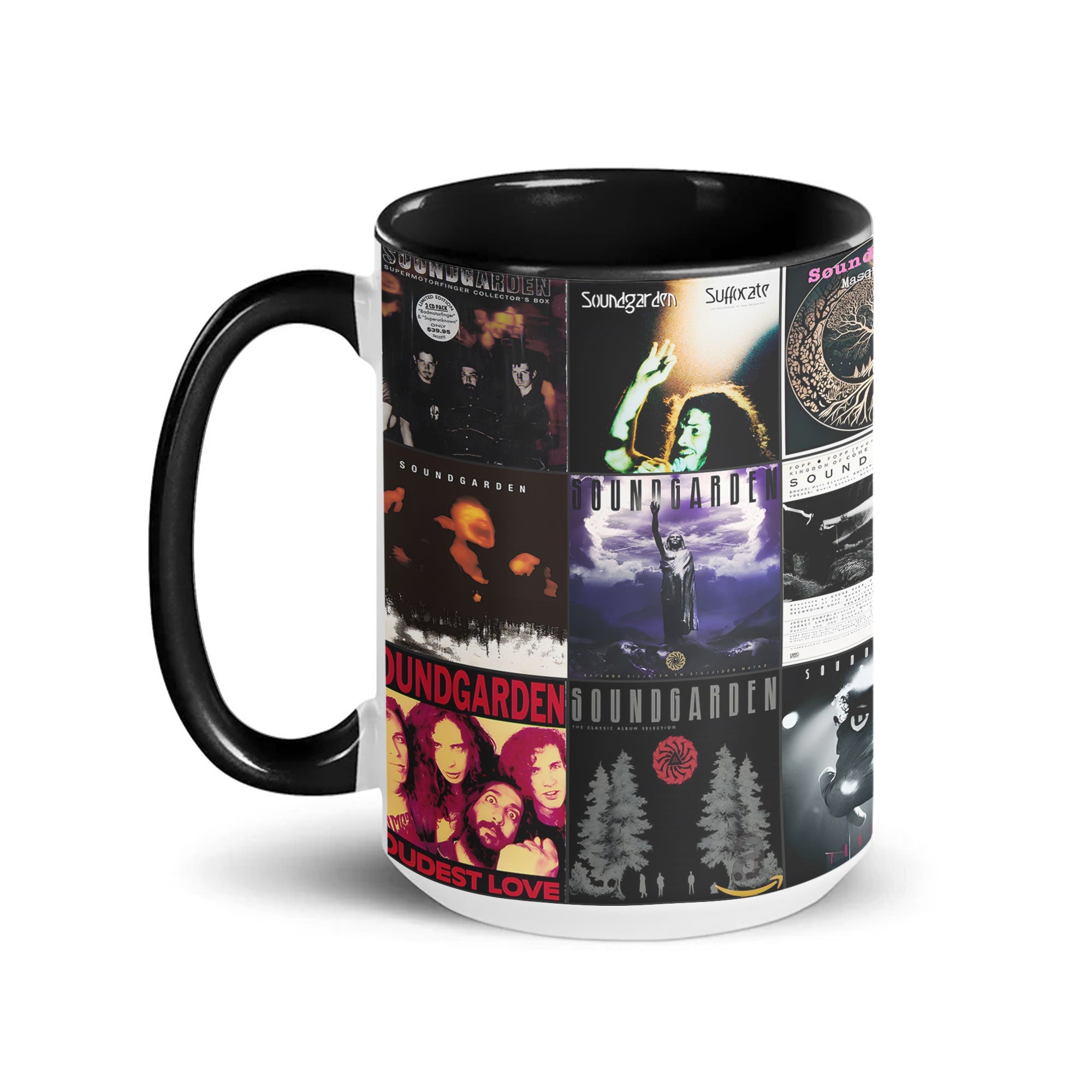Soundgarden Accent Mug Classic Album Cover Collage for Grunge Rock Fans