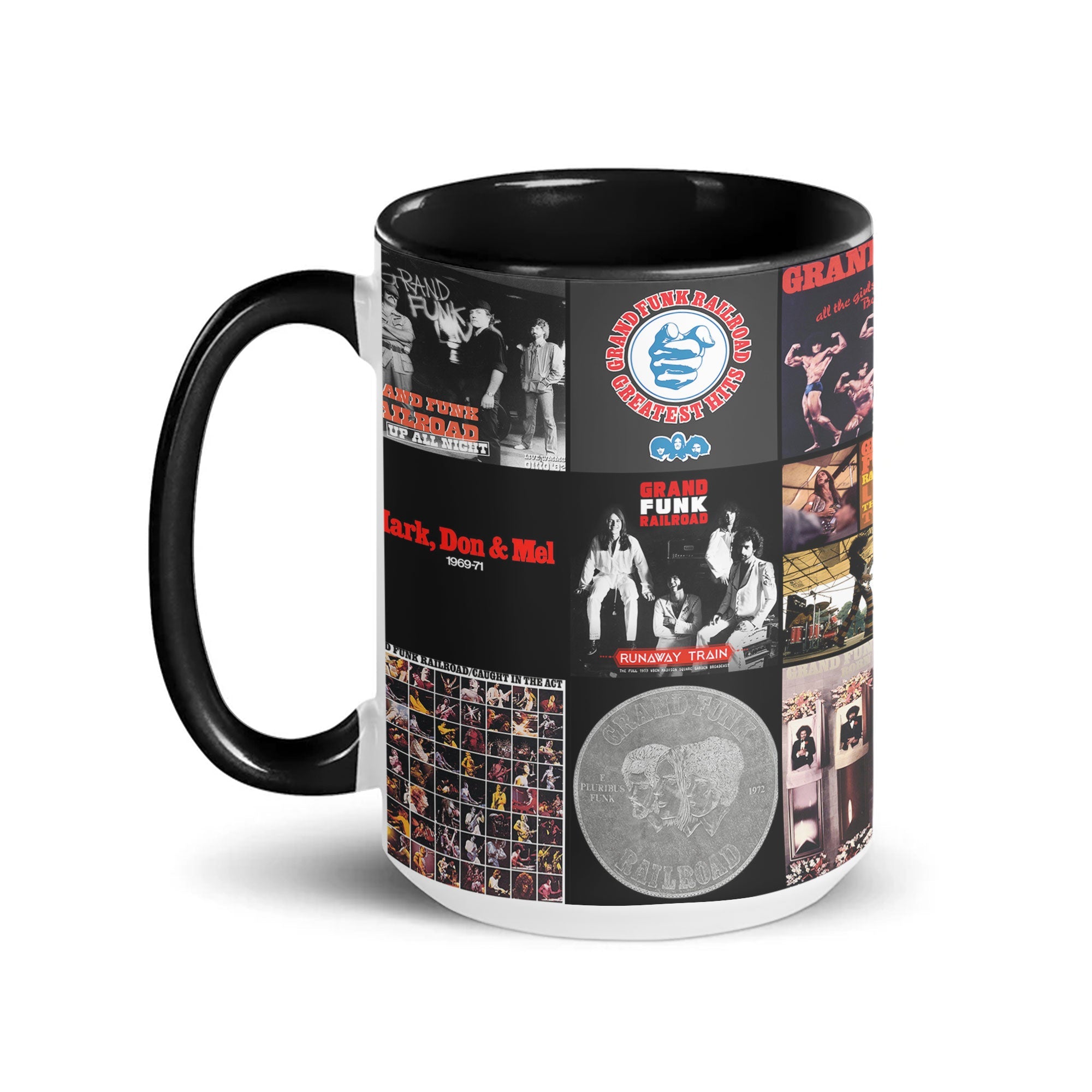 Grand Funk Railroad Accent Mug Classic Rock Album Collage Gift