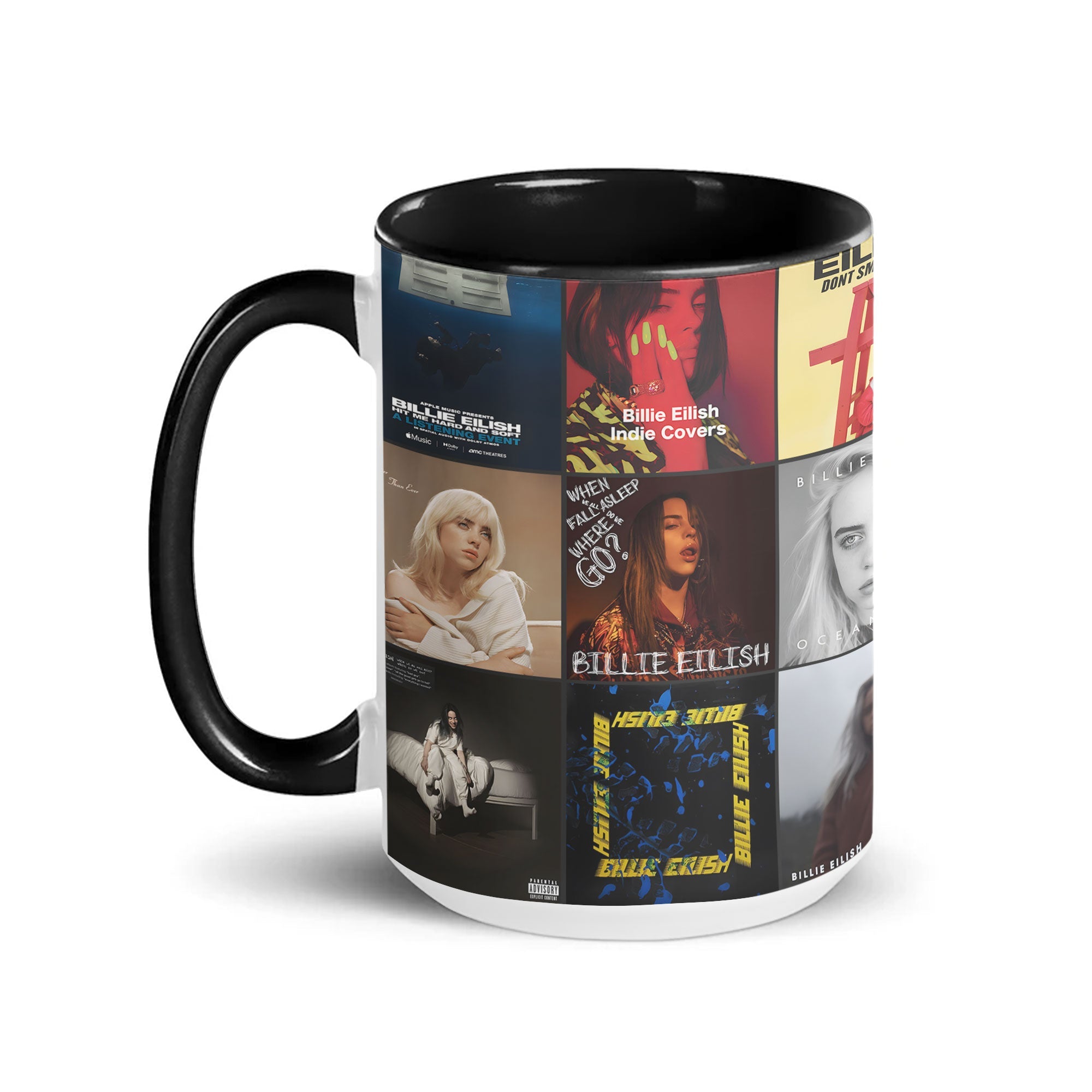 Billie Eilish Accent Mug Alt-Pop Album Art Collage Gift