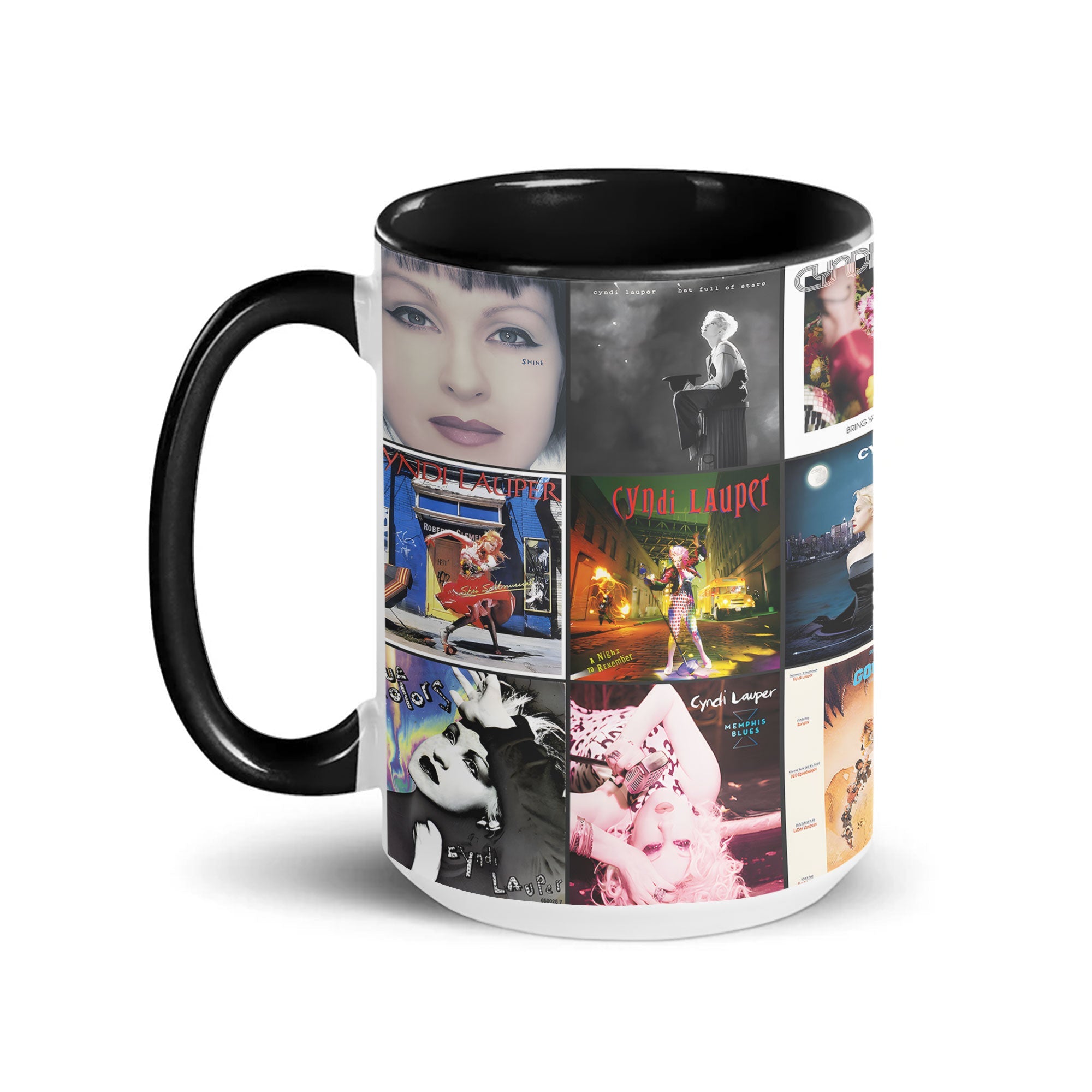 Cyndi Lauper Accent Mug Album Cover Collage Gift