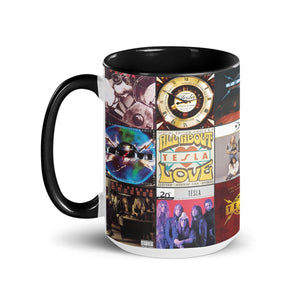 Tesla Band Accent Mug Iconic Album Cover Collage Gift for Rock Fans