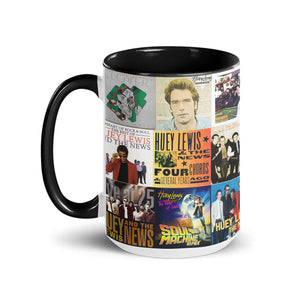 Huey Lewis & The News Accent Mug Classic Rock Hits Album Collage Gift