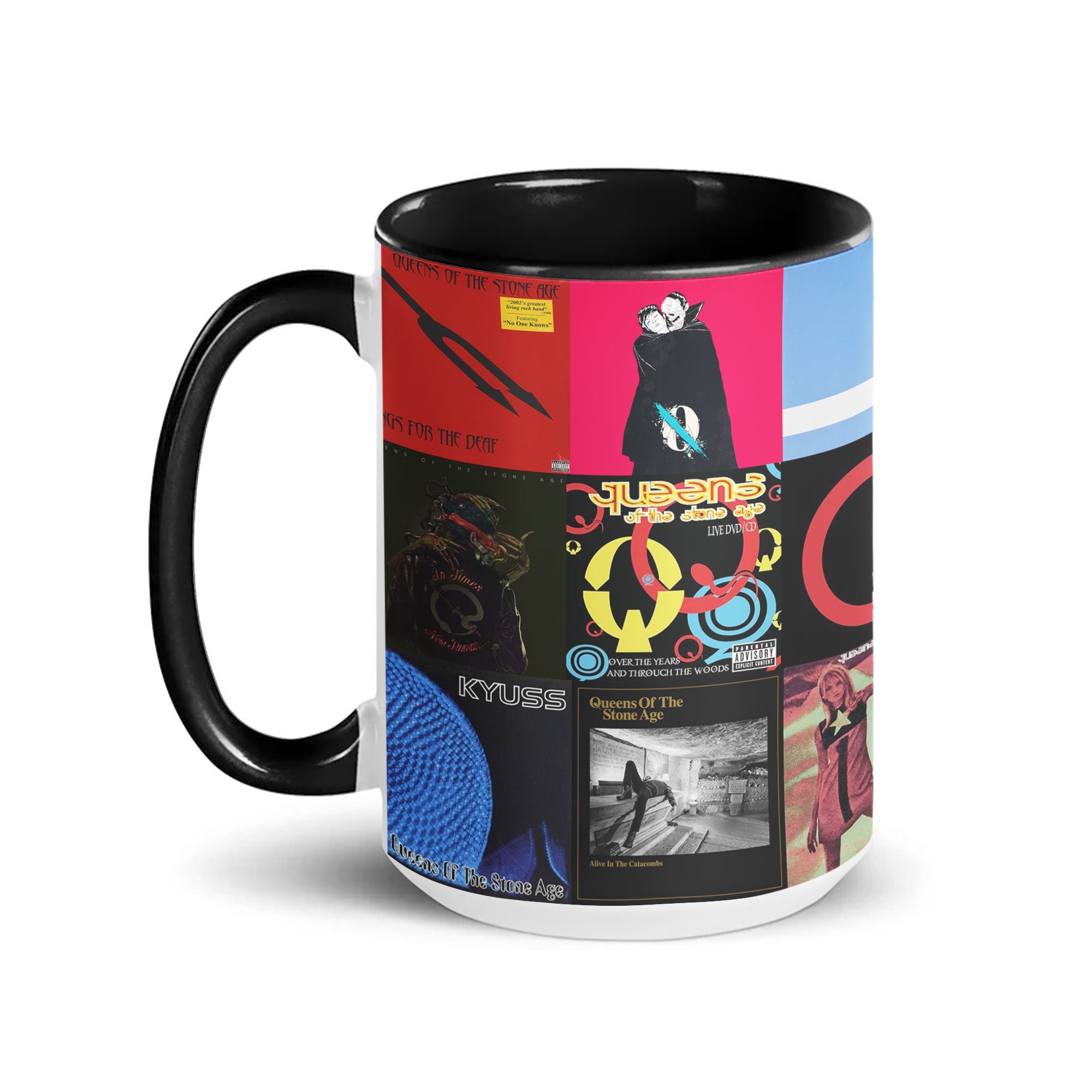 Queens of the Stone Age Accent Mug Classic Album Cover Collage Gift for Rock Fans