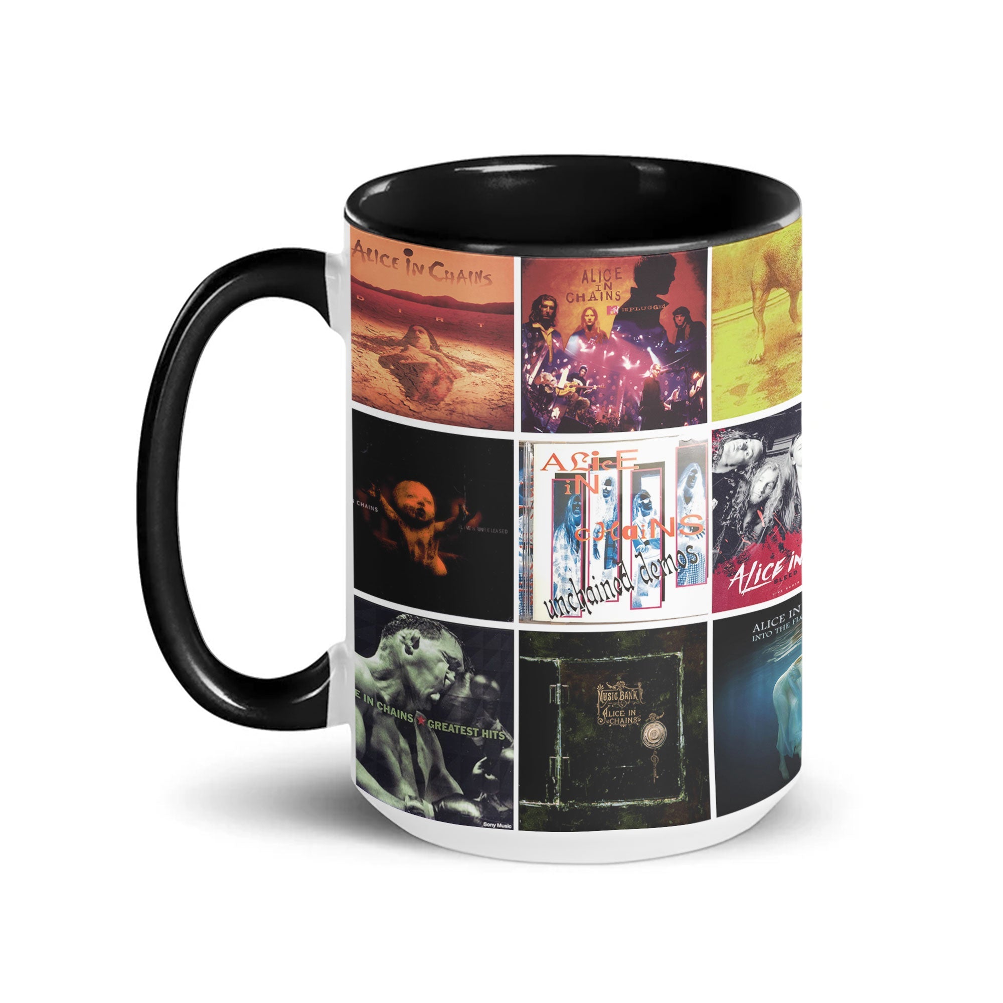 Alice In Chains Accent Mug Iconic Album Cover Collage Gift