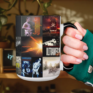 Soundgarden Accent Mug Classic Album Cover Collage for Grunge Rock Fans