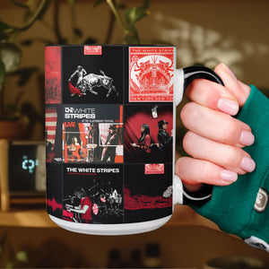 The White Stripes Accent Mug Iconic Red & White Album Cover Collage
