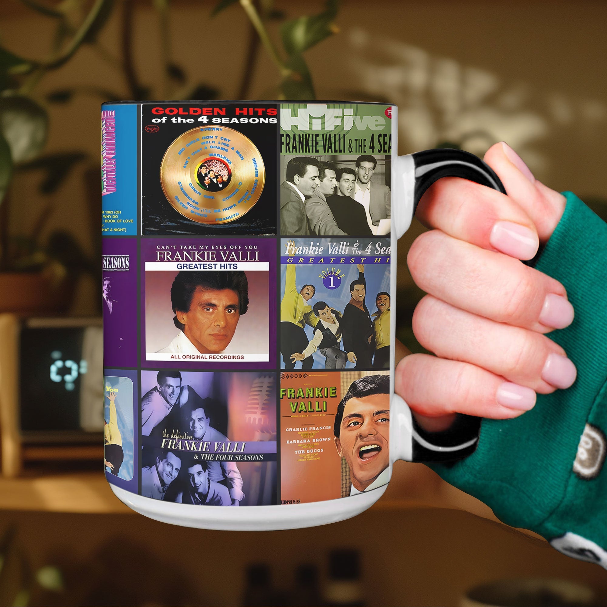 Frankie Valli & The Four Seasons Accent Mug Classic Album Cover Collage Gift for Music Lovers