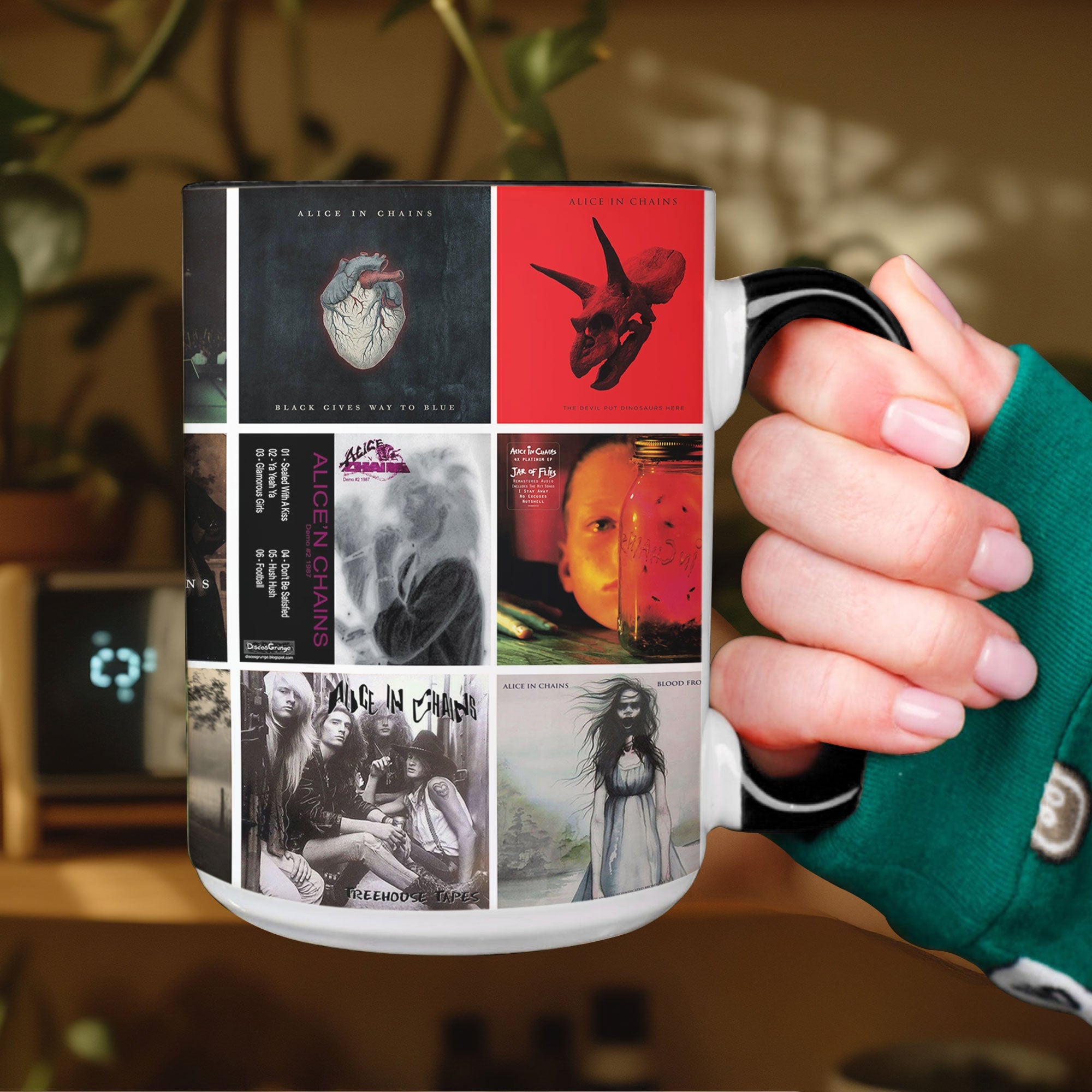 Alice In Chains Accent Mug Iconic Album Cover Collage Gift