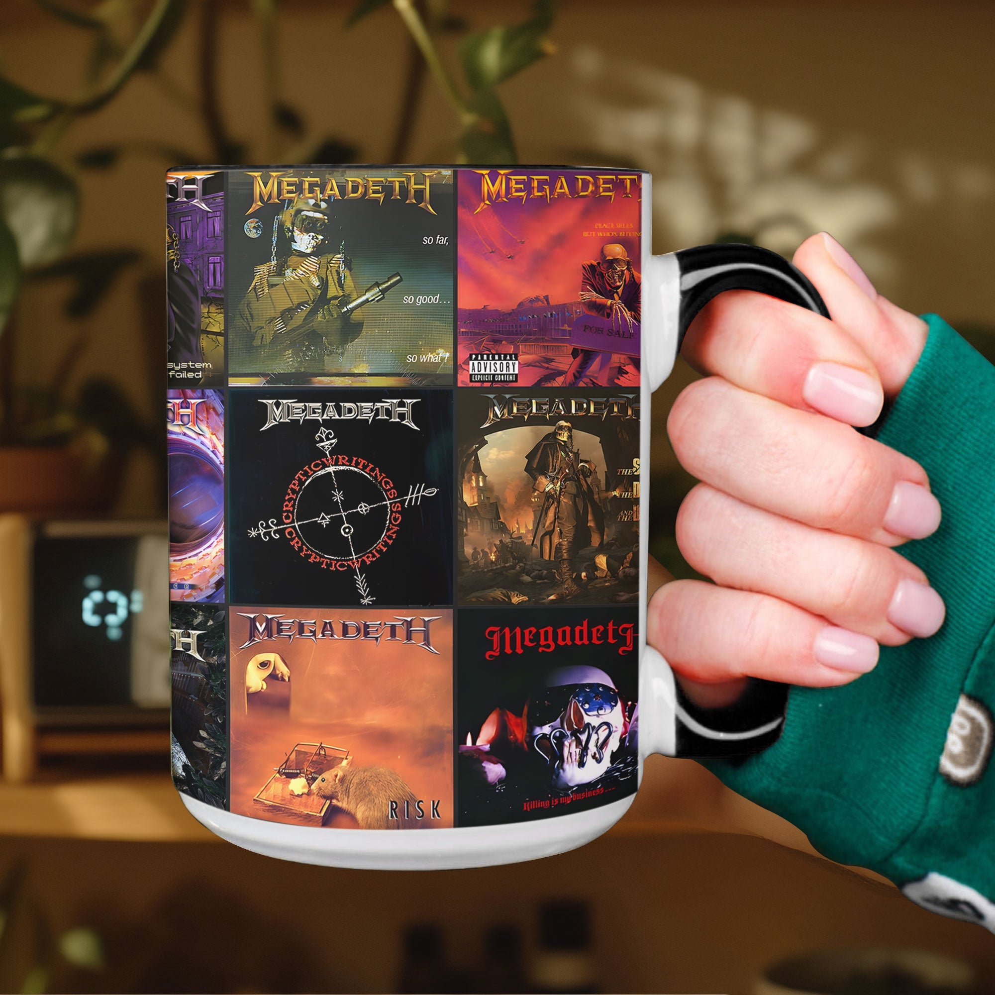 Megadeth Accent Mug Thrash Metal Titans Album Collage Gift