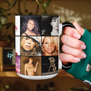 Mariah Carey Accent Mug Pop & R&B Diva Album Collage Gift
