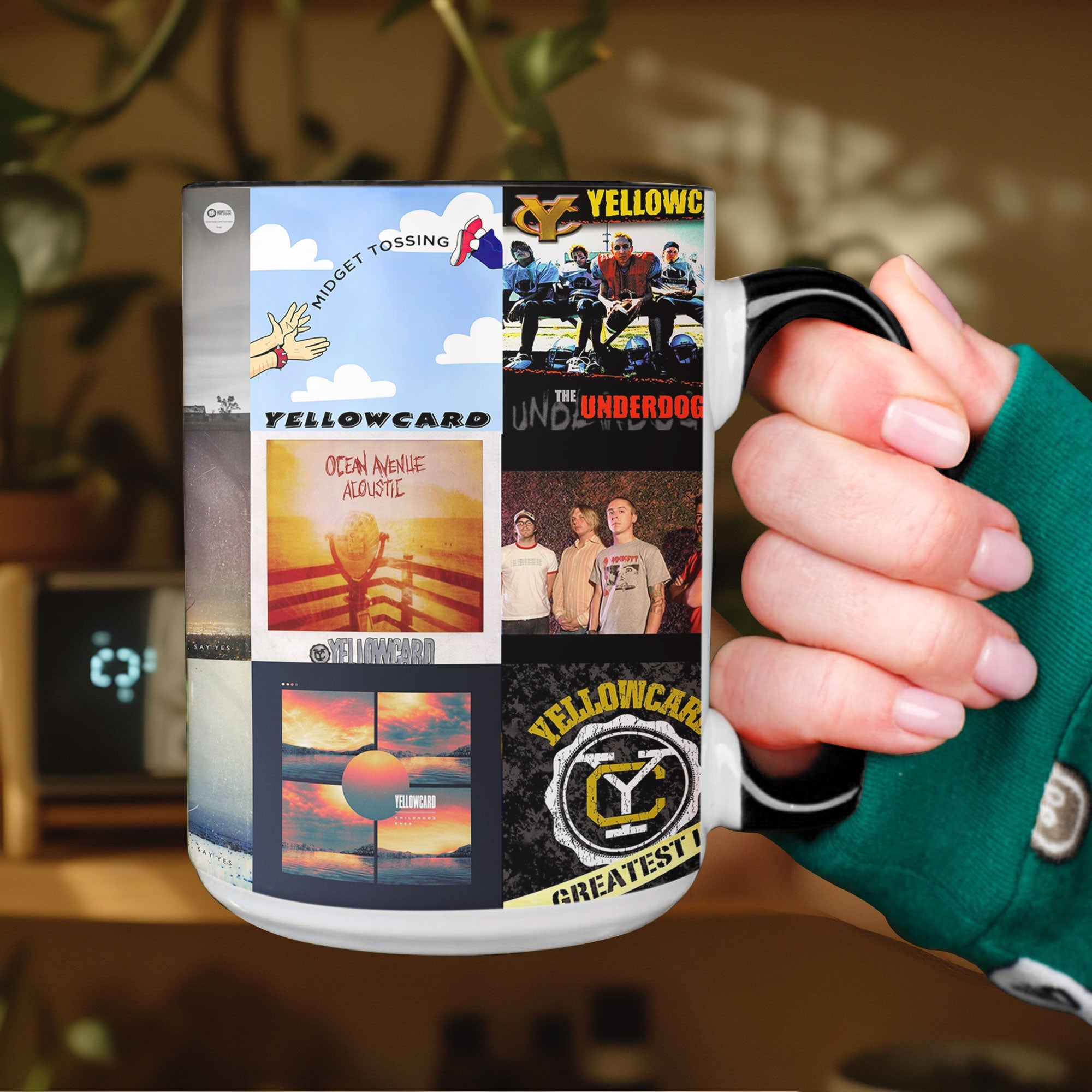 Yellowcard Accent Mug Classic Album Cover Collage Gift for Pop-Punk Fans