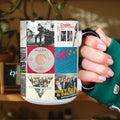 Huey Lewis & The News Accent Mug Classic Rock Hits Album Collage Gift